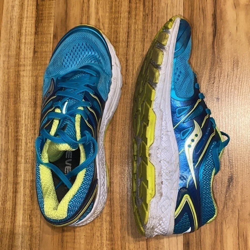 Saucony Women's Omni 16 Running Shoes, Teal/Citron, size 7